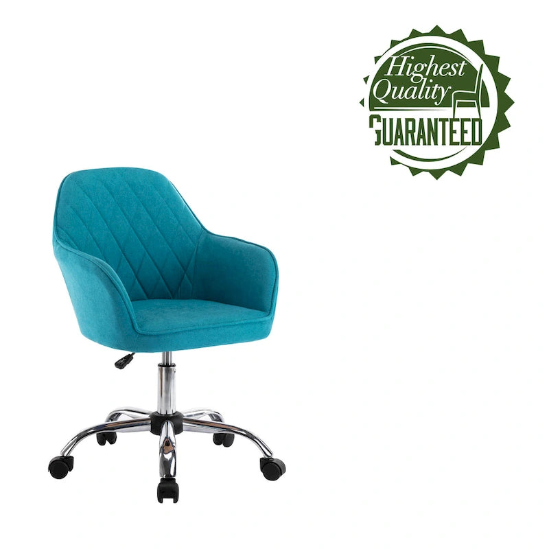 Bureau et chaises de bureau à domicile, recouverts de tissu, avec roulettes