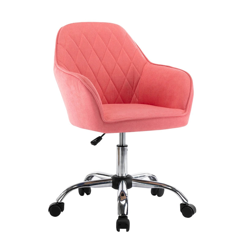 Bureau et chaises de bureau à domicile, recouverts de tissu, avec roulettes