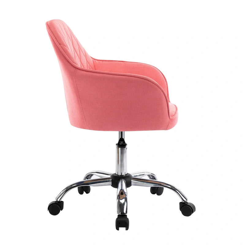 Bureau et chaises de bureau à domicile, recouverts de tissu, avec roulettes
