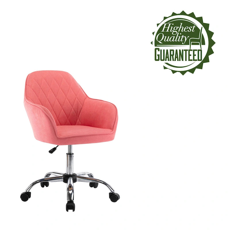 Bureau et chaises de bureau à domicile, recouverts de tissu, avec roulettes