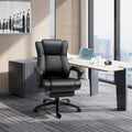 Chaise de bureau de direction — Fauteuil inclinable en cuir PU épais à dossier haut