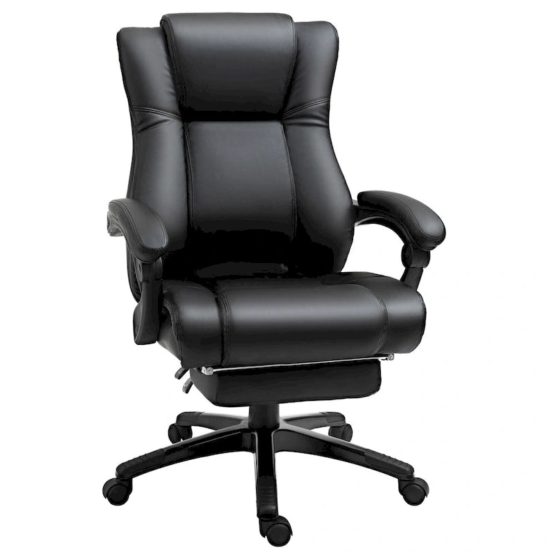 Chaise de bureau de direction — Fauteuil inclinable en cuir PU épais à dossier haut
