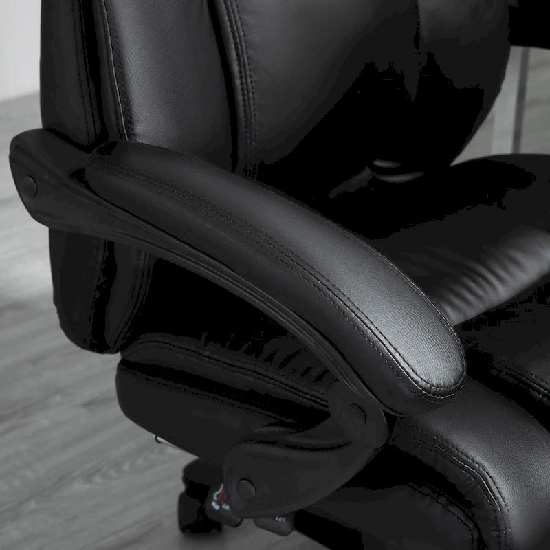 Chaise de bureau de direction — Fauteuil inclinable en cuir PU épais à dossier haut