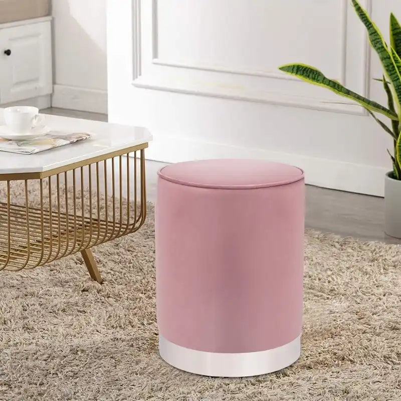 Tabouret de coiffeuse rond en velours