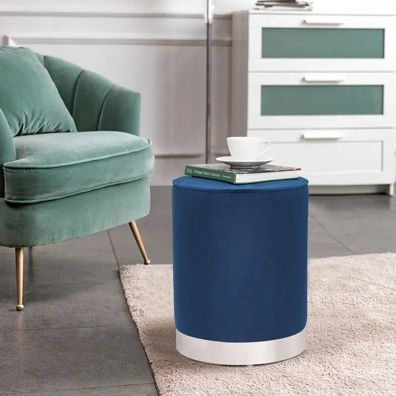 Tabouret de coiffeuse rond en velours