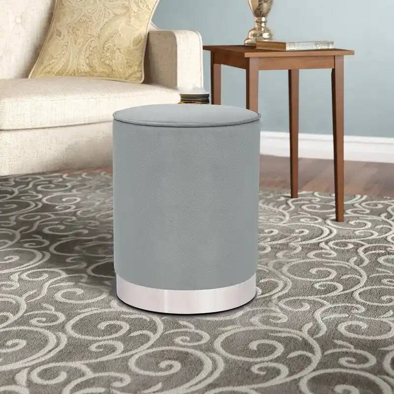 Tabouret de coiffeuse rond en velours