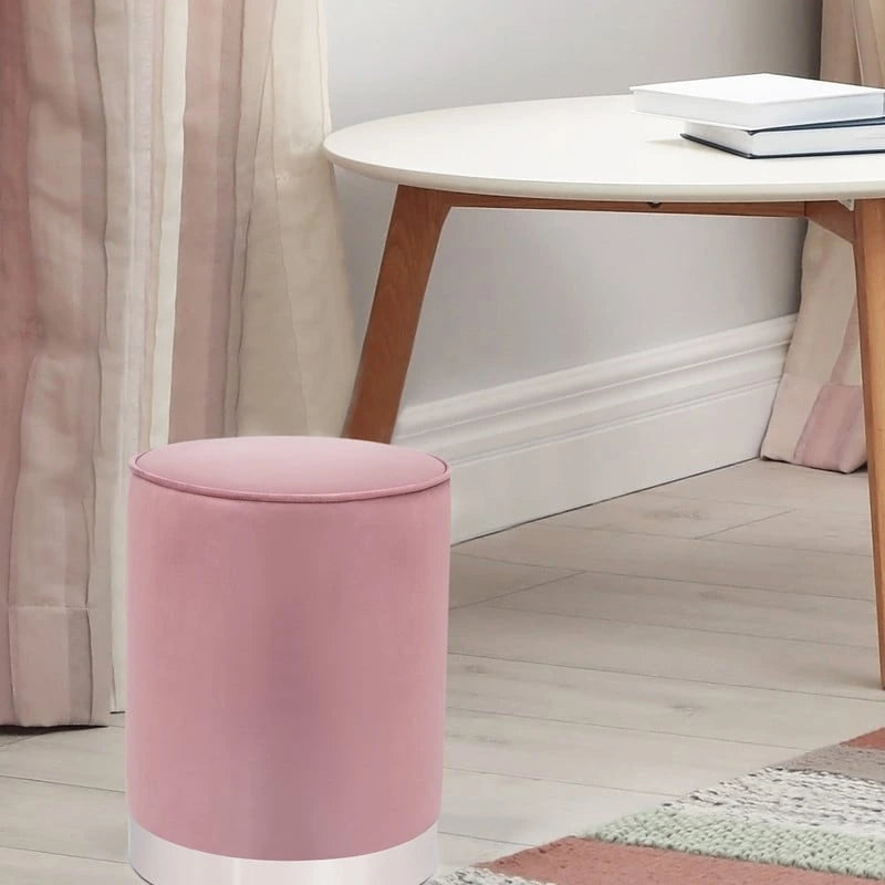 Tabouret de coiffeuse rond en velours