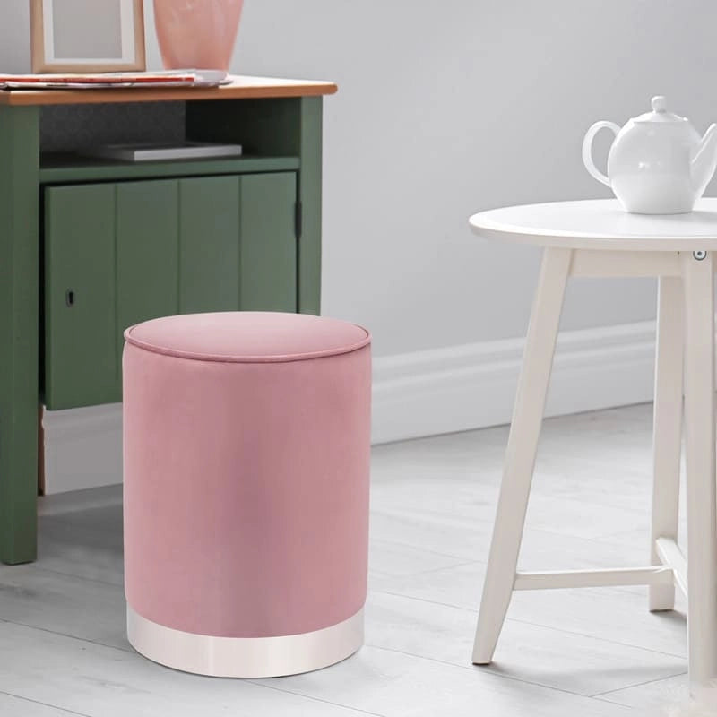 Tabouret de coiffeuse rond en velours