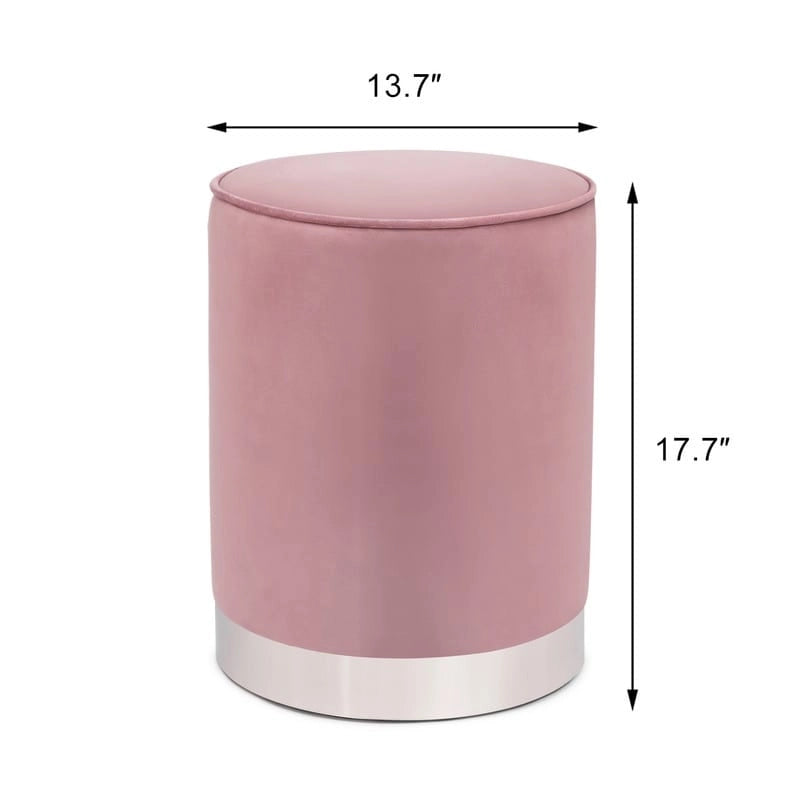 Tabouret de coiffeuse rond en velours