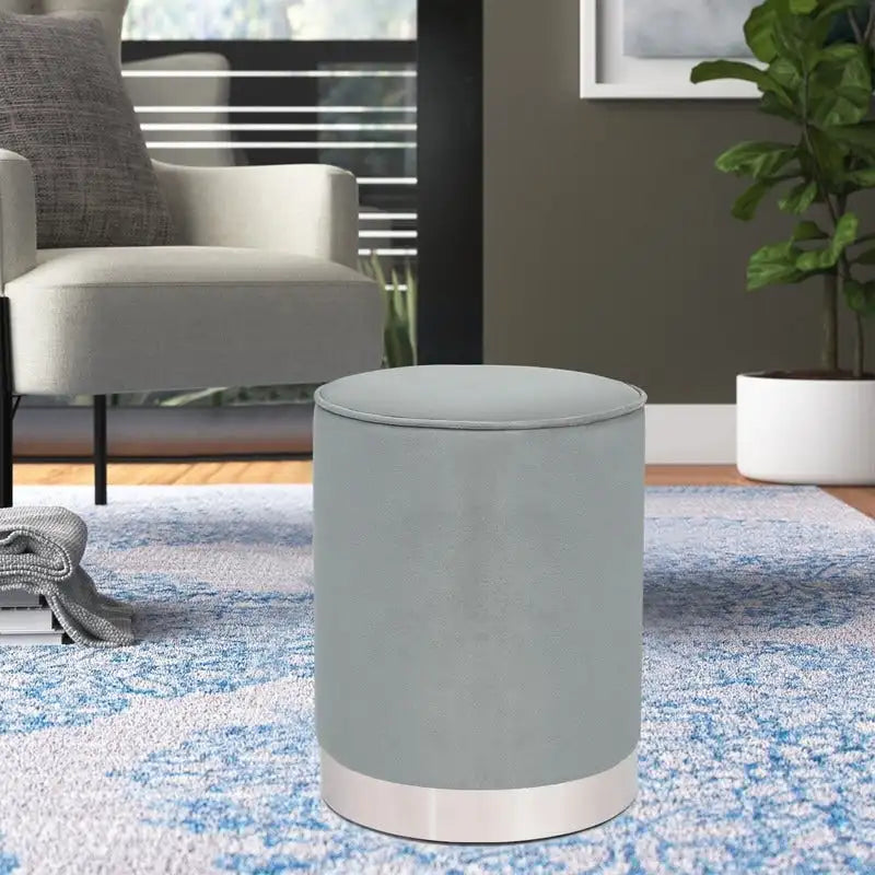 Tabouret de coiffeuse rond en velours