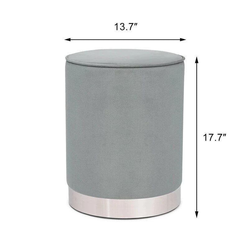 Tabouret de coiffeuse rond en velours