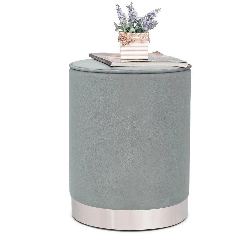 Tabouret de coiffeuse rond en velours