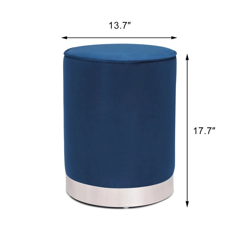 Tabouret de coiffeuse rond en velours