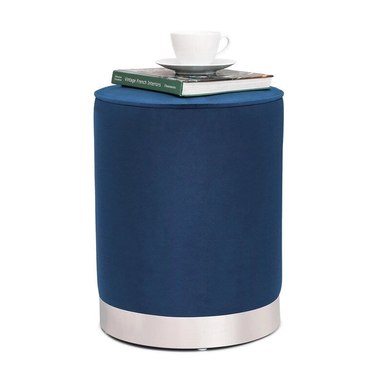 Tabouret de coiffeuse rond en velours