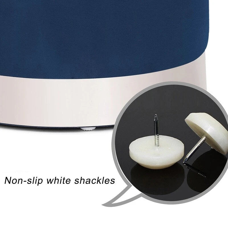 Tabouret de coiffeuse rond en velours