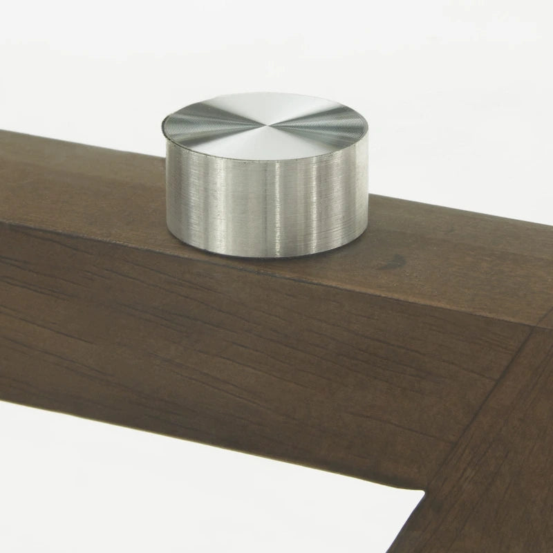 Table de salle à manger moderne ronde avec piètement en noyer, style médiéval