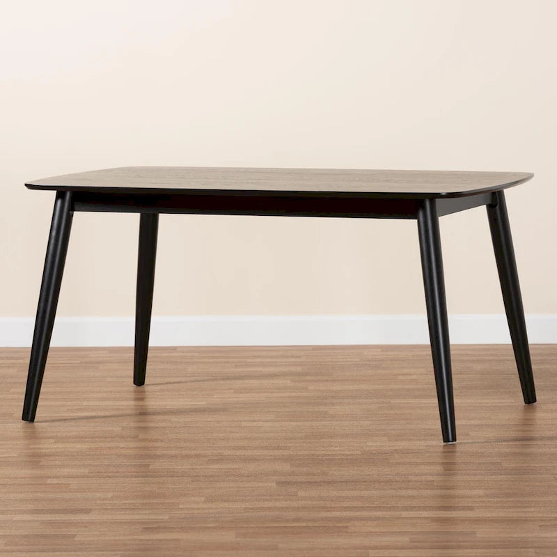 Table de salle à manger en bois fini Mid-Century Modern