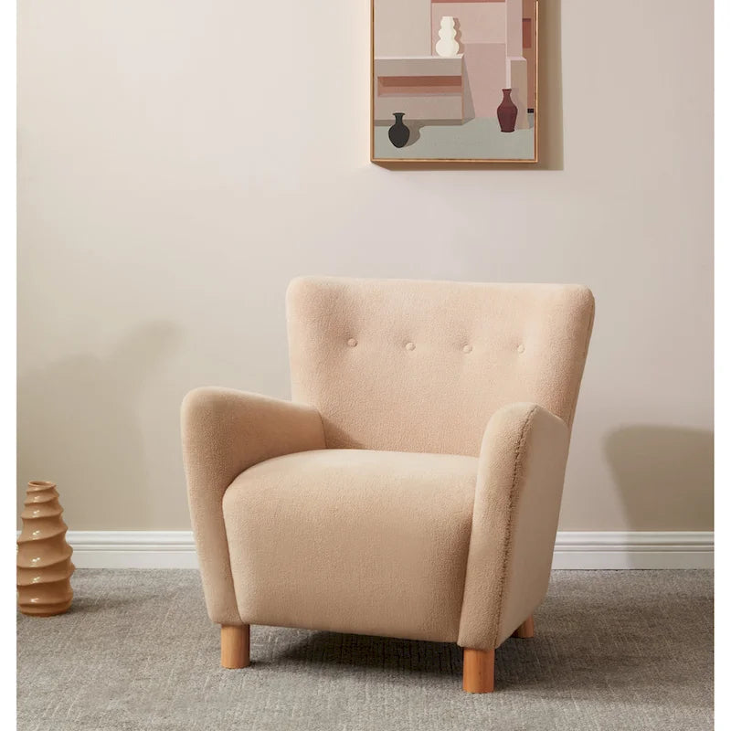 Chaise décorative en laine artificielle