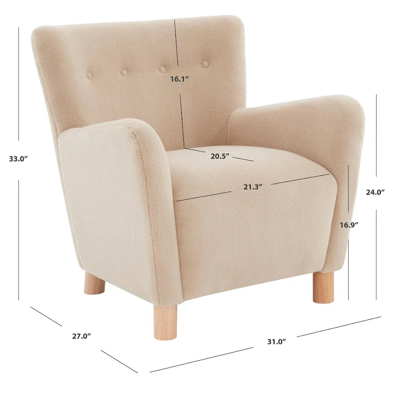 Chaise décorative en laine artificielle