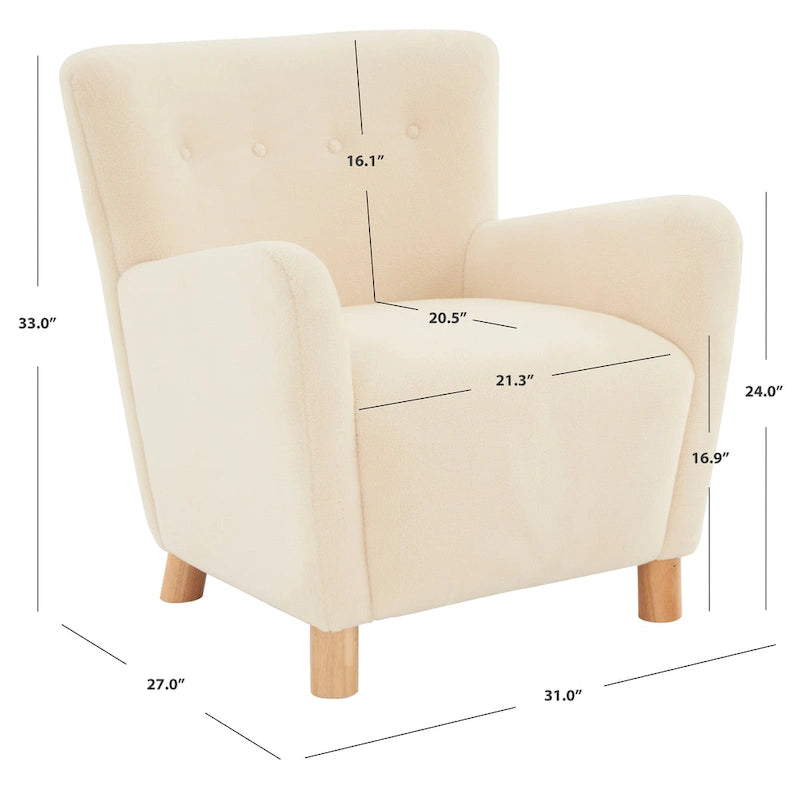 Chaise décorative en laine artificielle