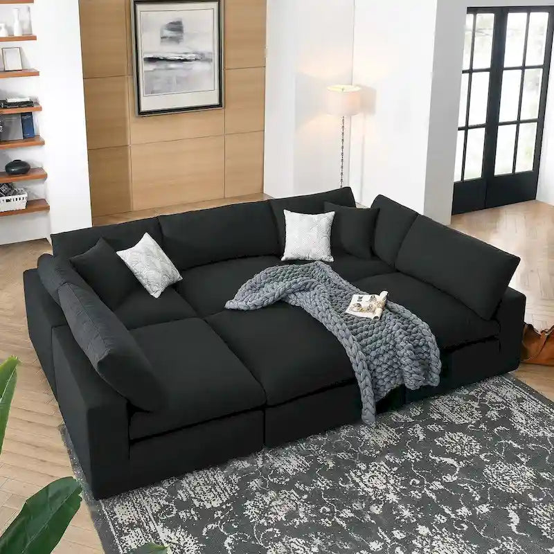 Canapé modulaire extra-épais garni de duvet