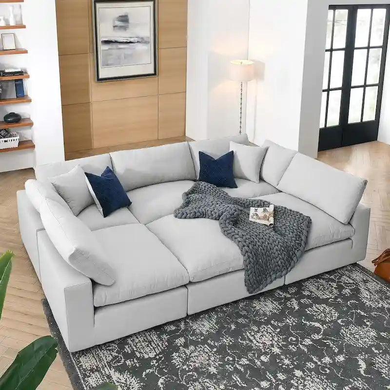 Canapé modulaire extra-épais garni de duvet