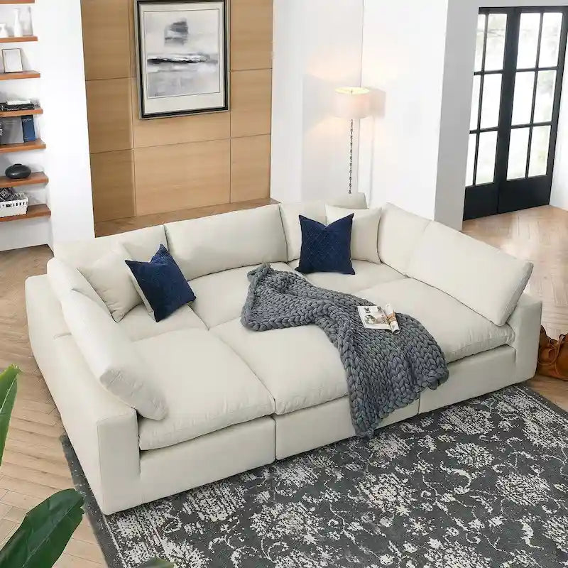 Canapé modulaire extra-épais garni de duvet