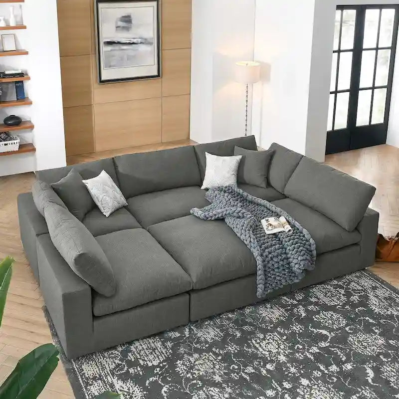 Canapé modulaire extra-épais garni de duvet