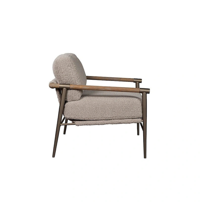 Fauteuil d'appoint rembourré, Gris délavé