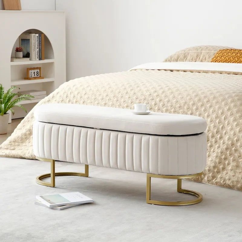 Banc de rangement, banc de chambre à coucher