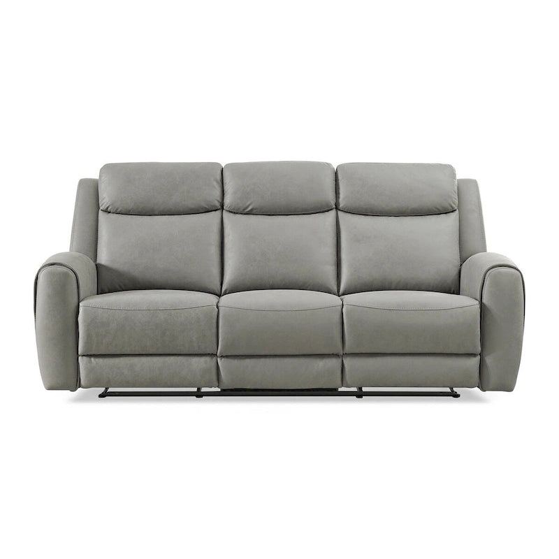 Canapé inclinable manuel de style transitoire, gris