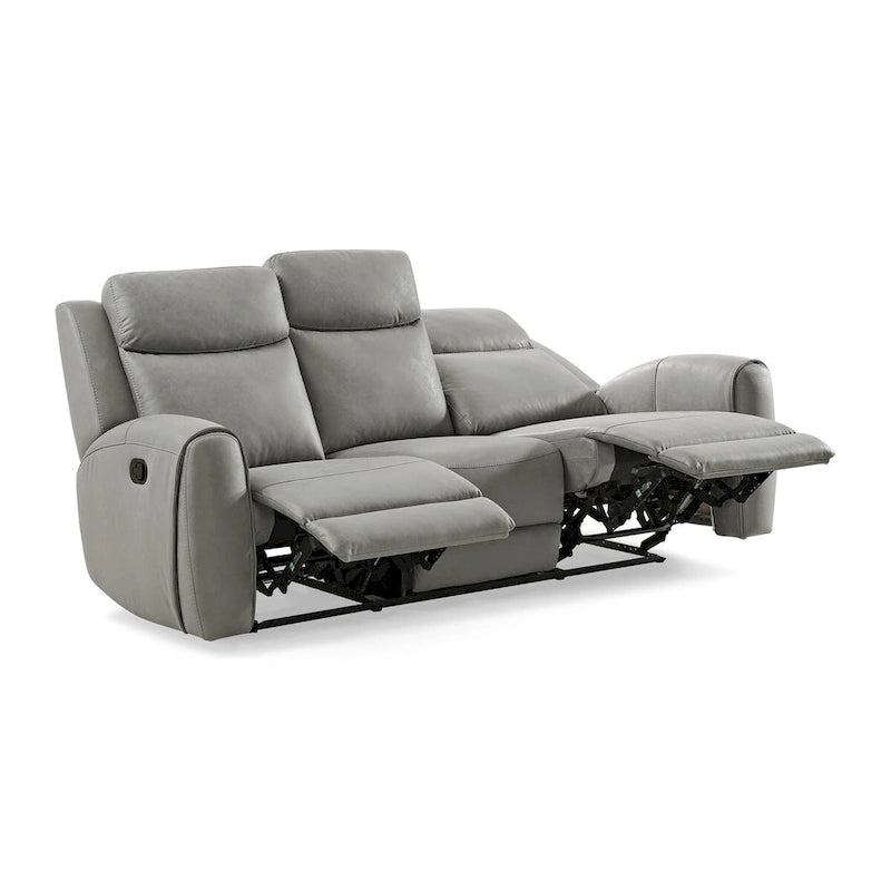 Canapé inclinable manuel de style transitoire, gris