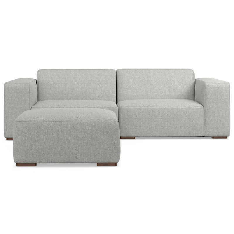 Canapé deux places modulable et pouf