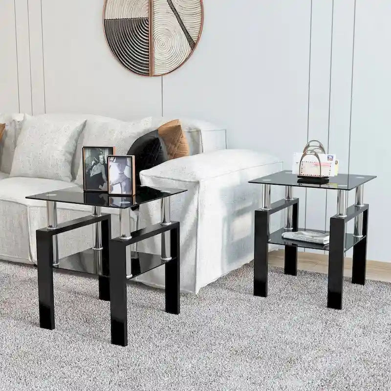 Table basse/d'appoint moderne en verre trempé