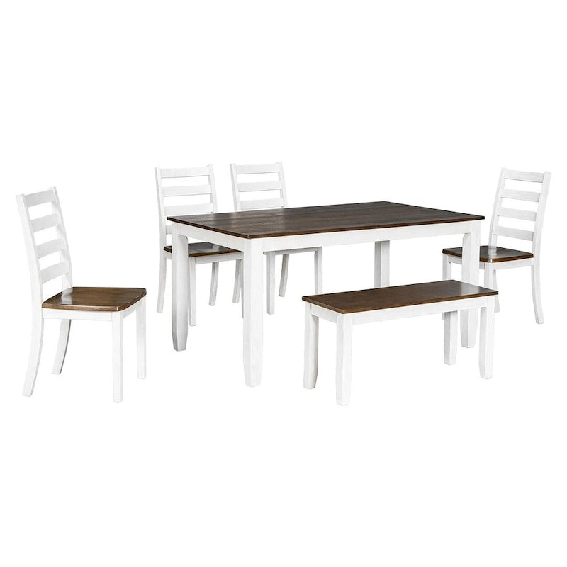 Table à manger rectangulaire de style rustique de 60 pouces