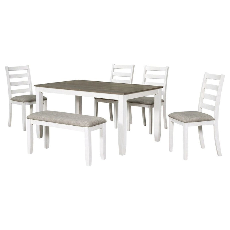 Table à manger rectangulaire de style rustique de 60 pouces