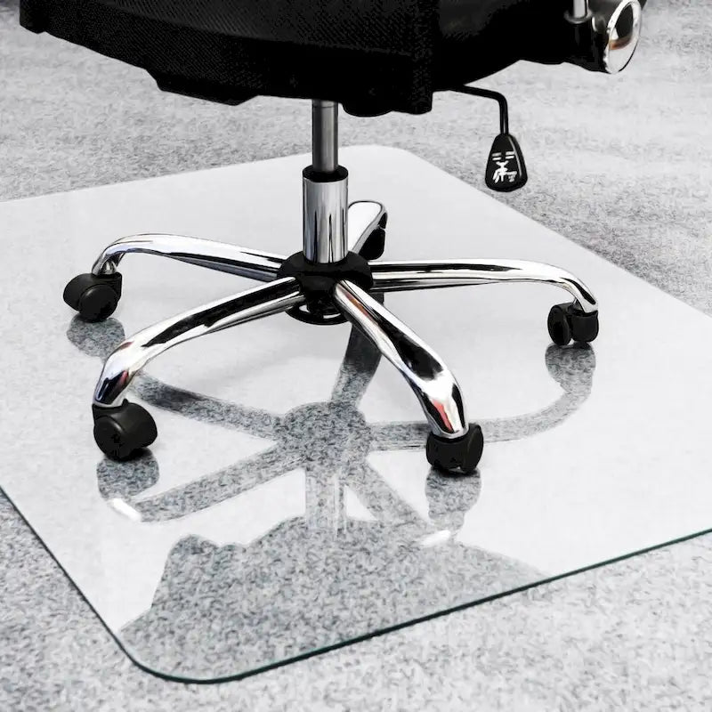 Tapis de chaise en verre robuste – Convient aux sols durs et aux moquettes