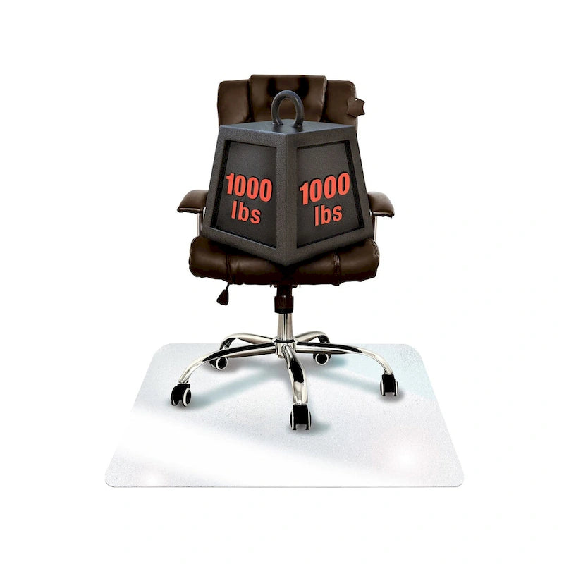 Tapis de chaise en verre robuste – Convient aux sols durs et aux moquettes