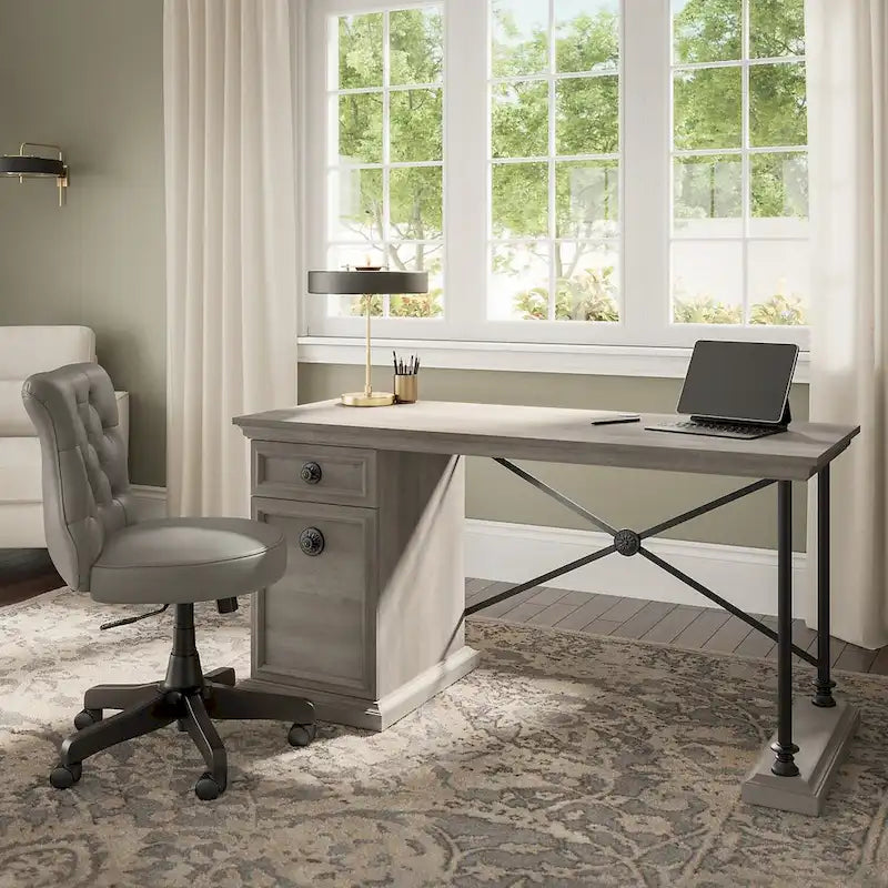 Bureau de direction design de 152 cm avec rangement