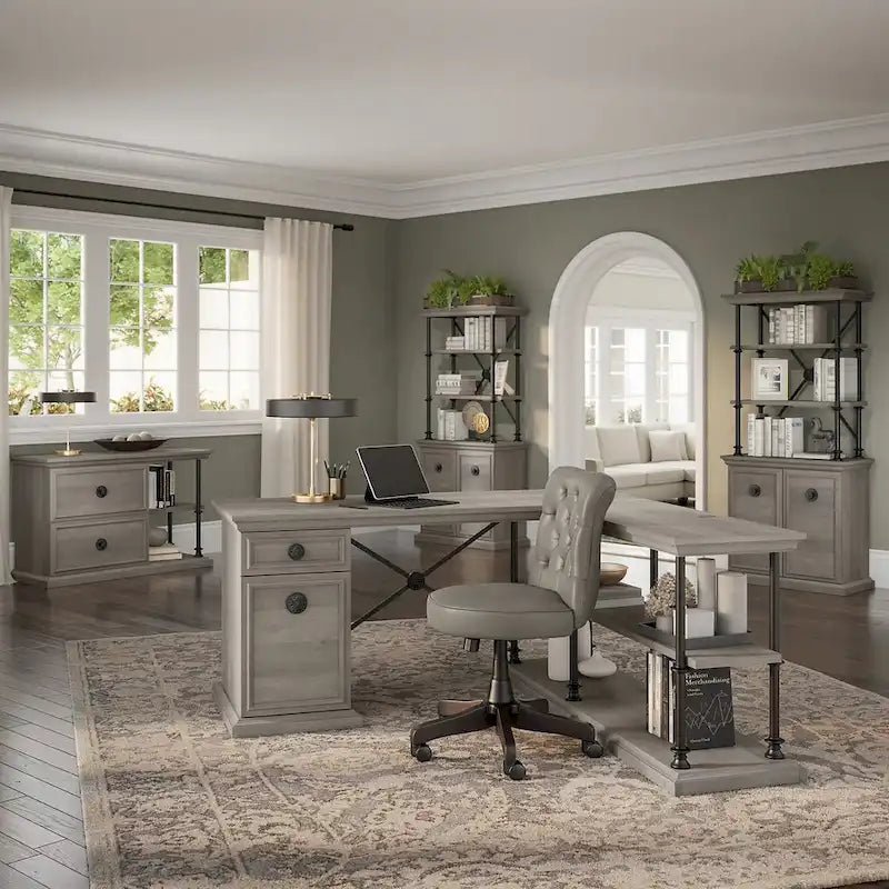 Bureau de direction design de 152 cm avec rangement