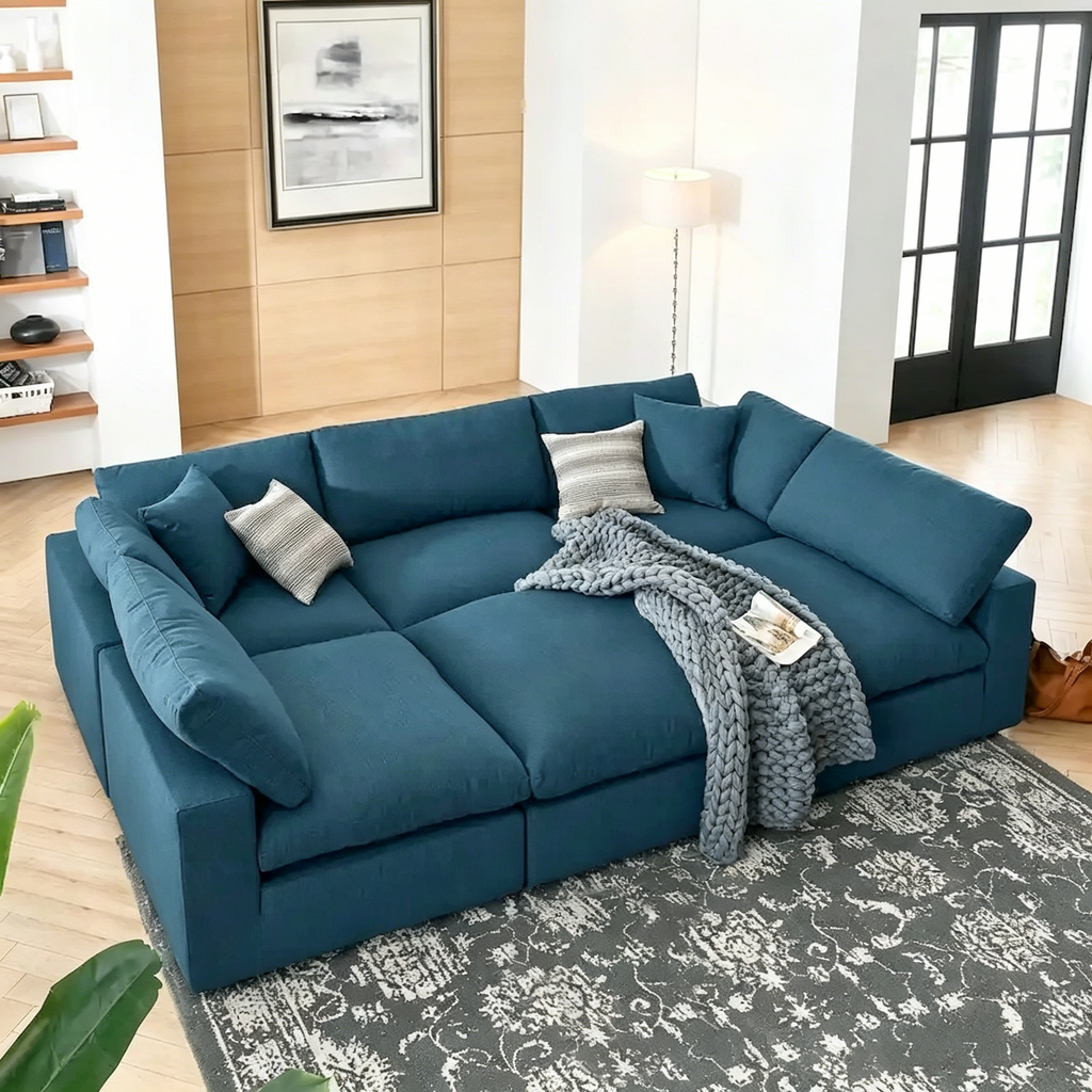 Canapé modulaire extra-épais garni de duvet
